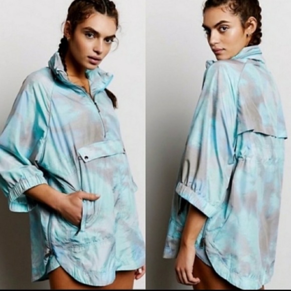 Free People Movement To Dye For Packable Windbreaker Jacket Size M